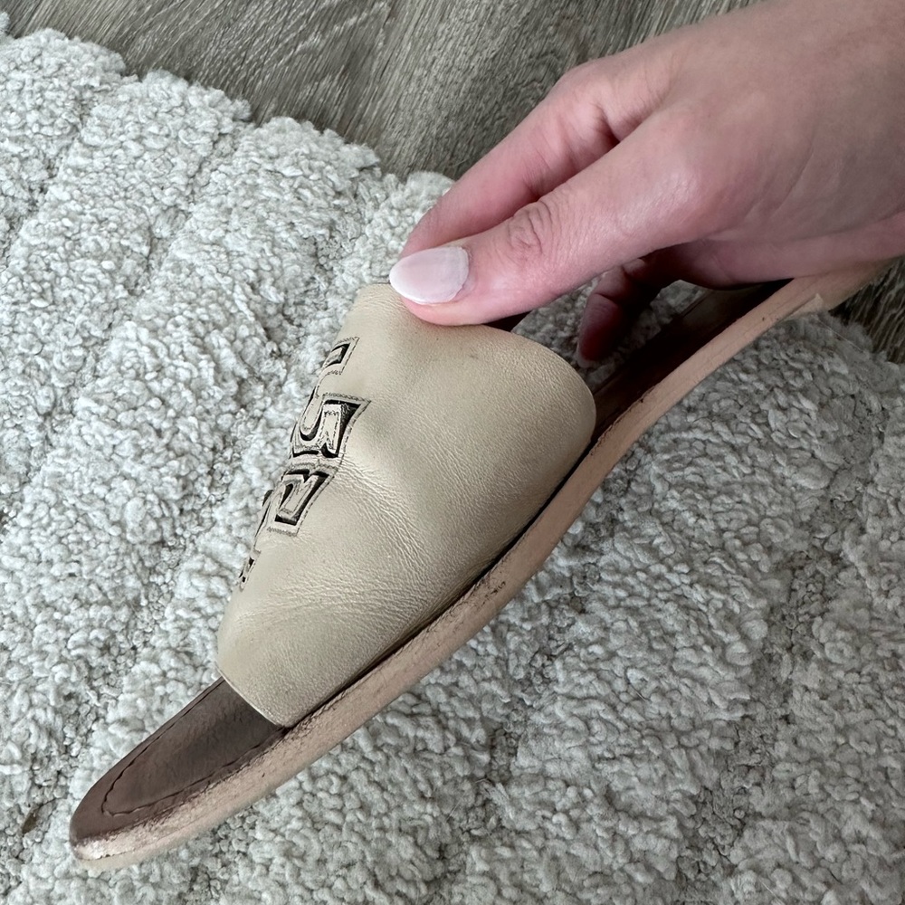 Tory Burch Melinda Slide Sandal Tan Beige 9 - Picture 4 of 9